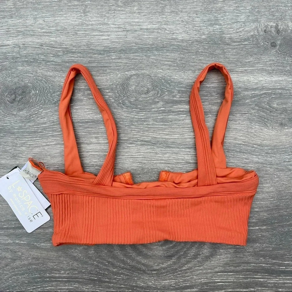 L*Space Pointelle Rib Lee Lee Top & Pointelle Rib Court Bottoms in sunset - Picture 6 of 16